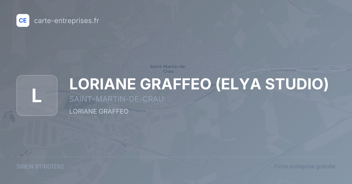 LORIANE GRAFFEO (ELYA STUDIO) — 911601292 — fiche entreprise