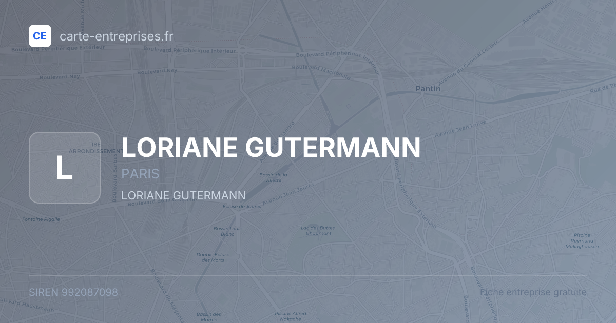 LORIANE GUTERMANN — 992087098 — fiche entreprise