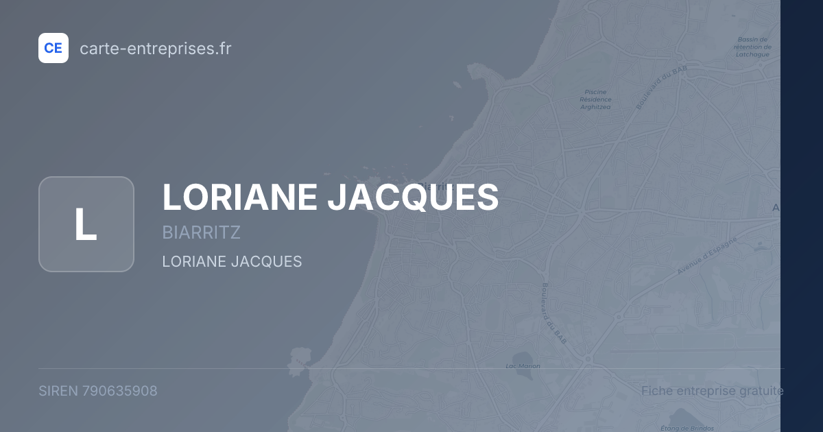 LORIANE JACQUES — 790635908 — fiche entreprise