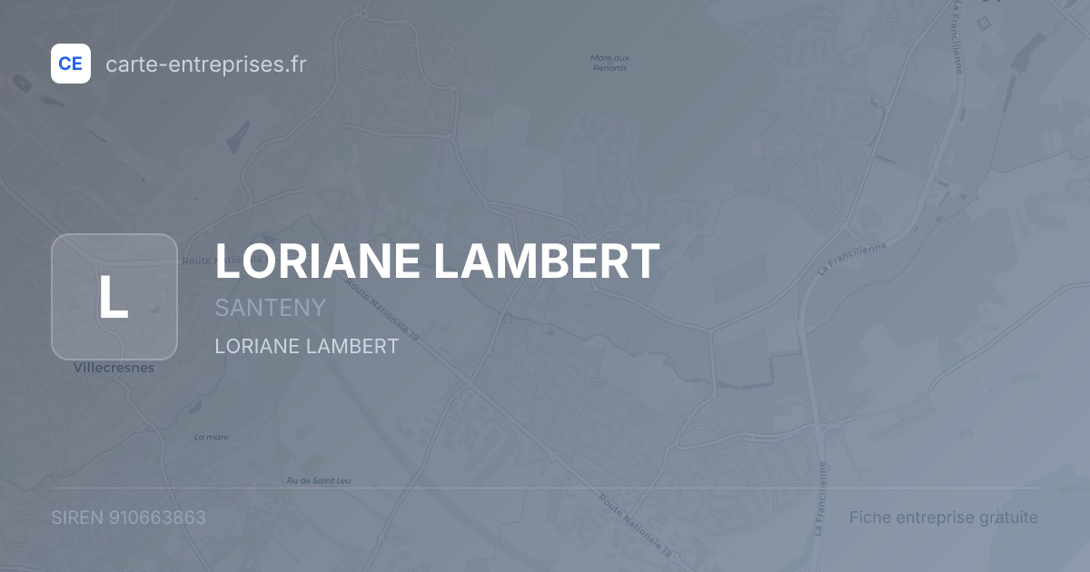 LORIANE LAMBERT — 910663863 — fiche entreprise