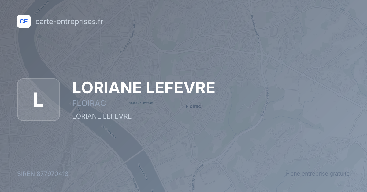 LORIANE LEFEVRE — 877970418 — fiche entreprise