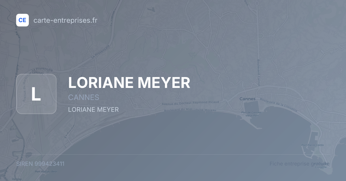LORIANE MEYER — 999423411 — fiche entreprise
