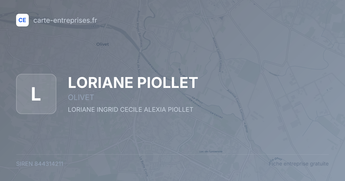 LORIANE PIOLLET — 844314211 — fiche entreprise