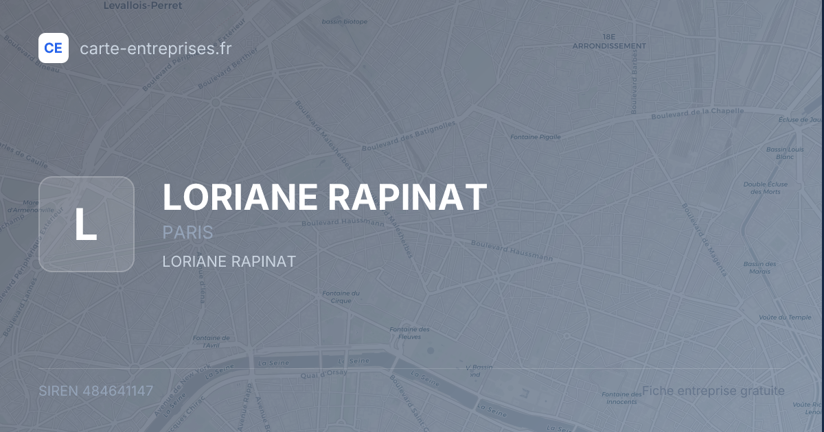 LORIANE RAPINAT — 484641147 — fiche entreprise