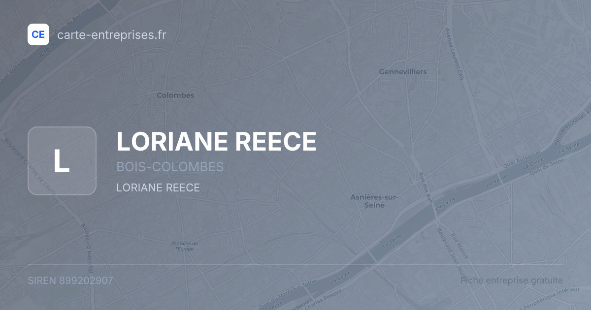 LORIANE REECE — 899202907 — fiche entreprise
