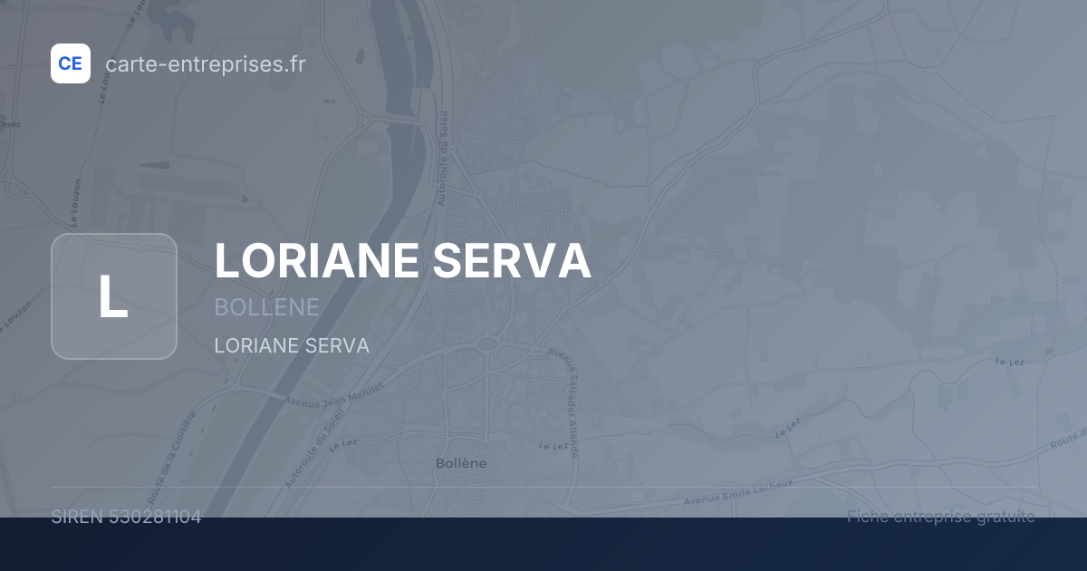 LORIANE SERVA — 530281104 — fiche entreprise