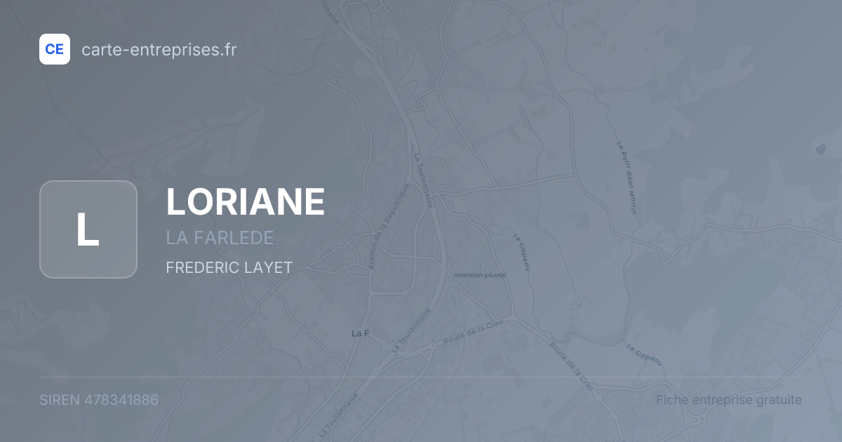 LORIANE — 478341886 — fiche entreprise