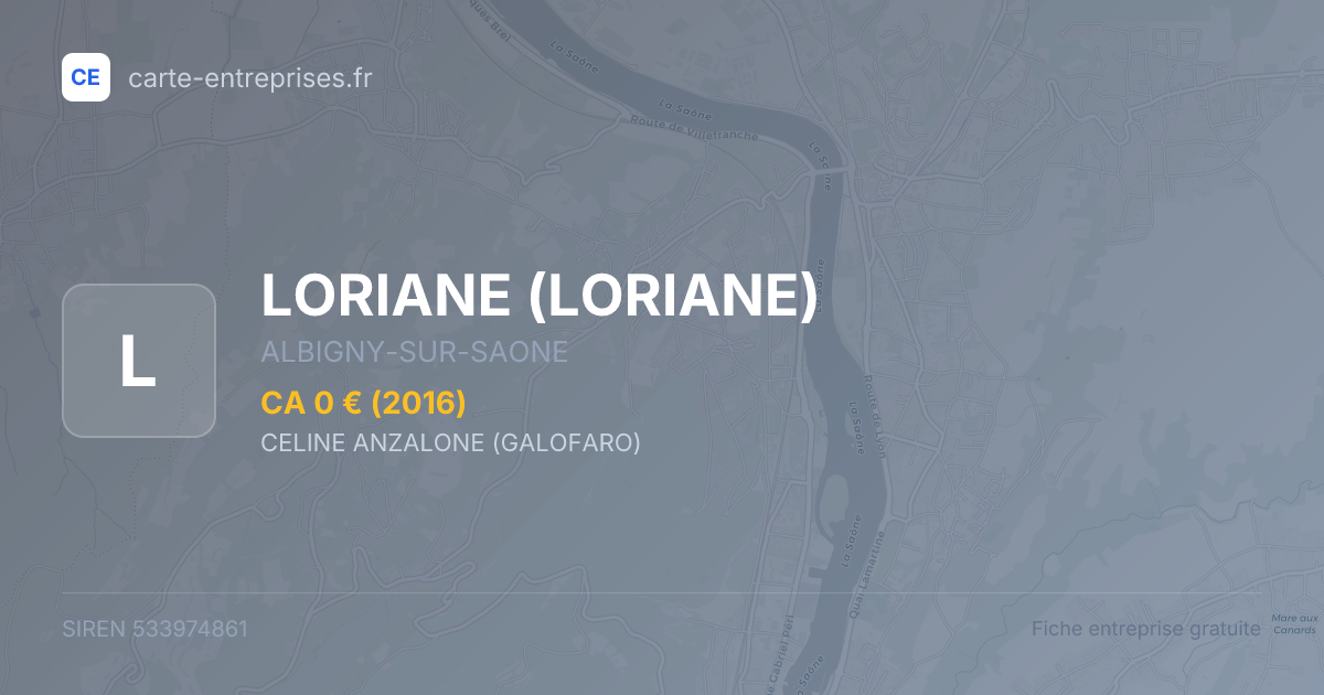 LORIANE — 533974861 — fiche entreprise
