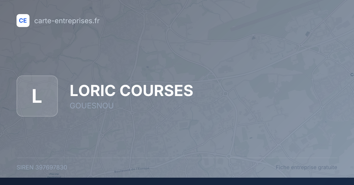 LORIC COURSES — 397697830 — fiche entreprise