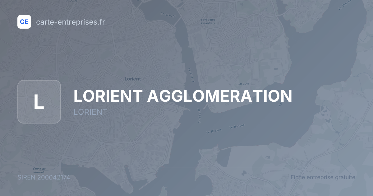 LORIENT AGGLOMERATION — 200042174 — fiche entreprise