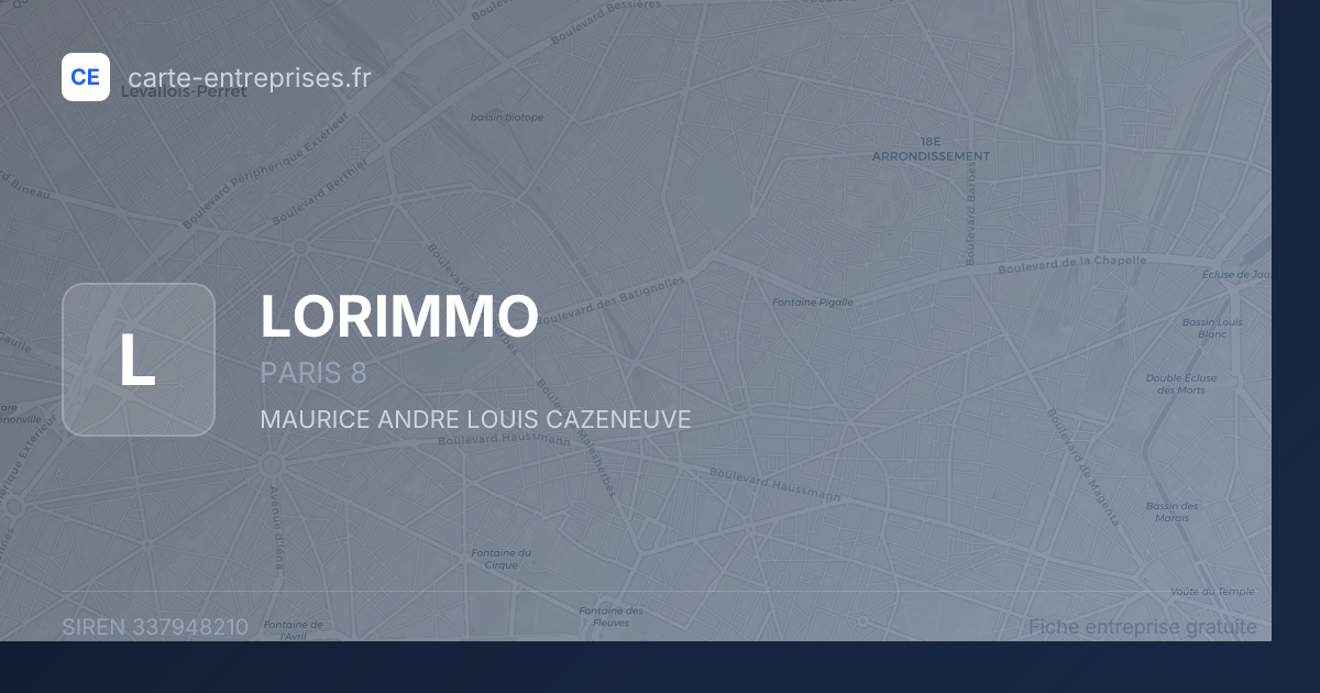 LORIMMO — 337948210 — fiche entreprise