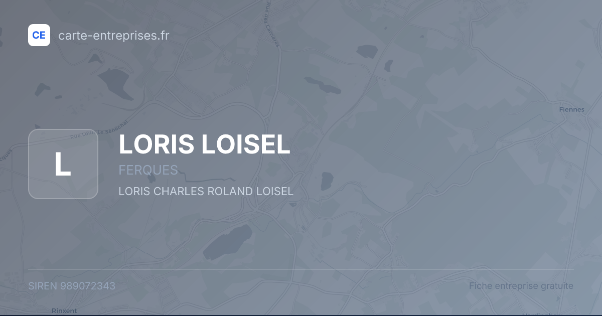 LORIS LOISEL — 989072343 — fiche entreprise