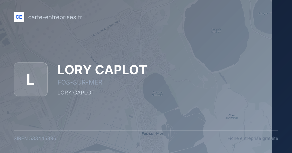 LORY CAPLOT — 533445896 — fiche entreprise