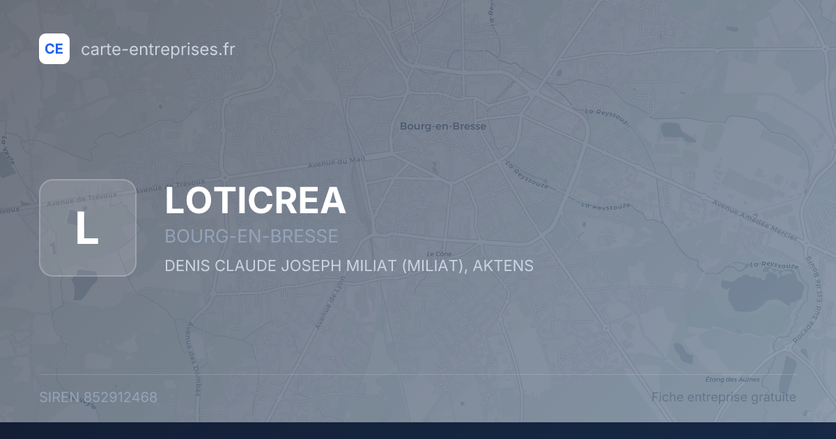LOTICREA (SOLID SURFACE CONCEPT) — 852912468 — fiche entreprise