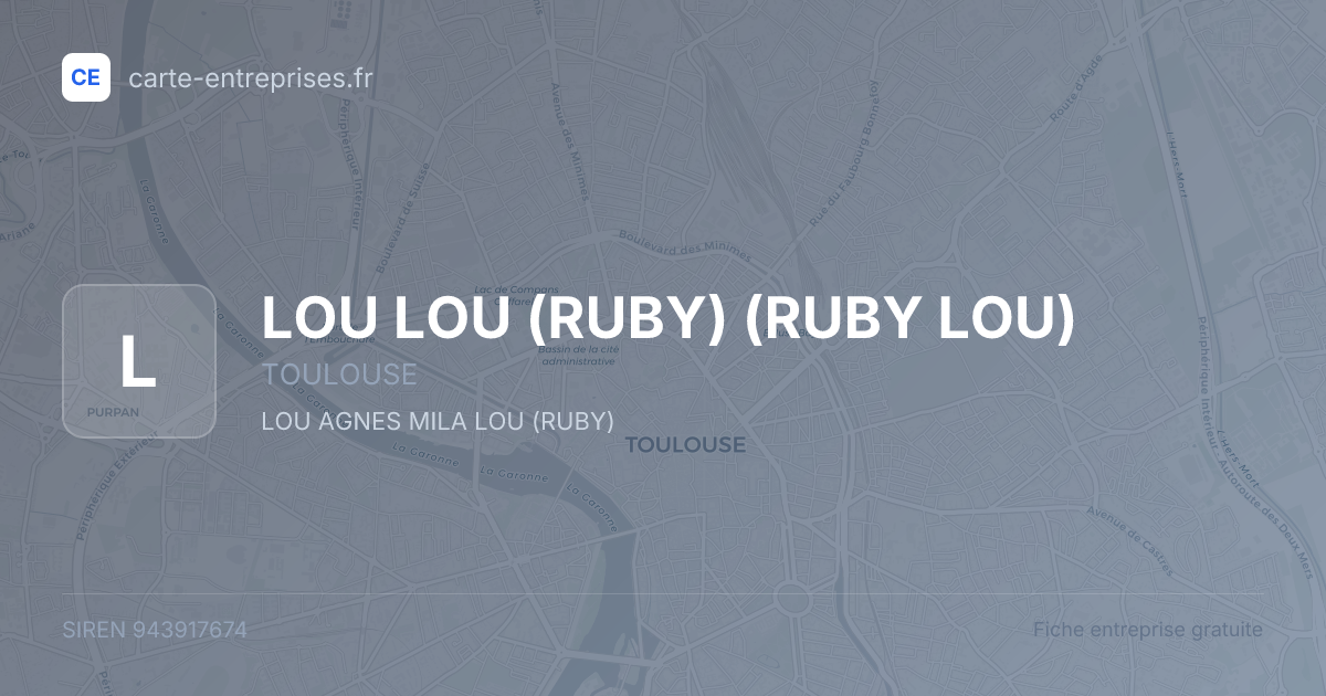 LOU LOU (RUBY) (RUBY LOU) — 943917674 — fiche entreprise