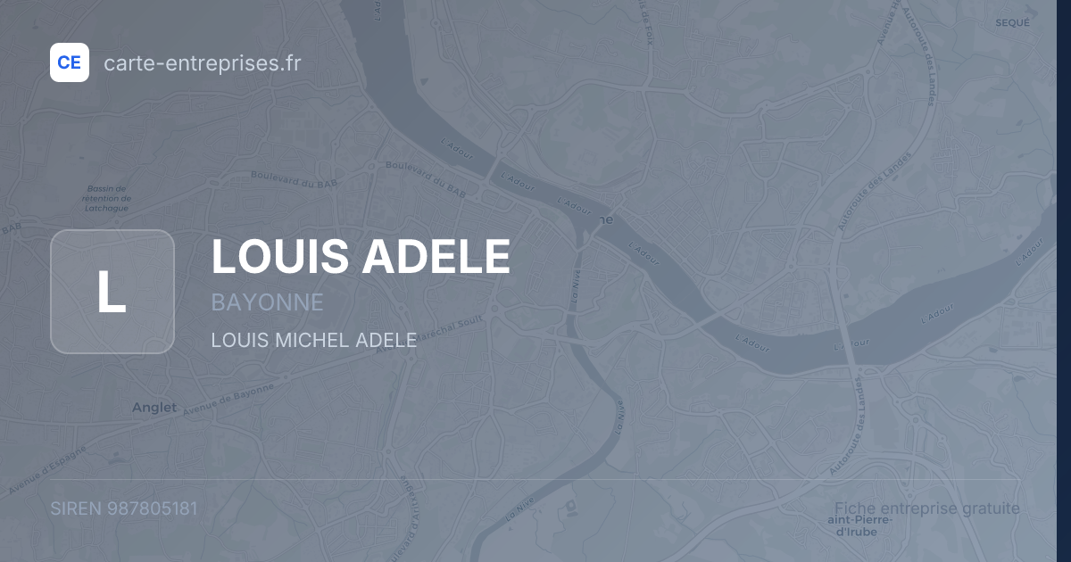 LOUIS ADELE — 987805181 — fiche entreprise