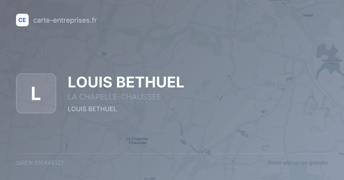 LOUIS BETHUEL — 310445127 — fiche entreprise