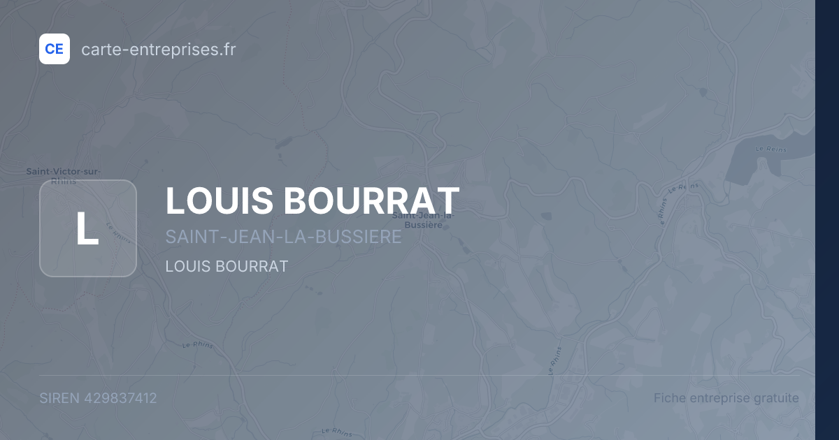 LOUIS BOURRAT — 429837412 — fiche entreprise