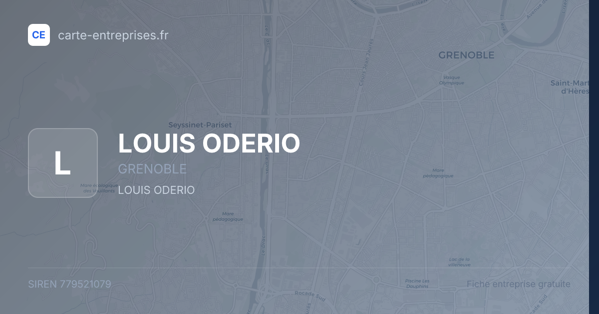 LOUIS ODERIO — 779521079 — fiche entreprise