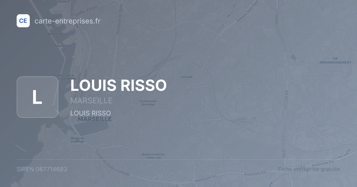 LOUIS RISSO — 067714683 — fiche entreprise