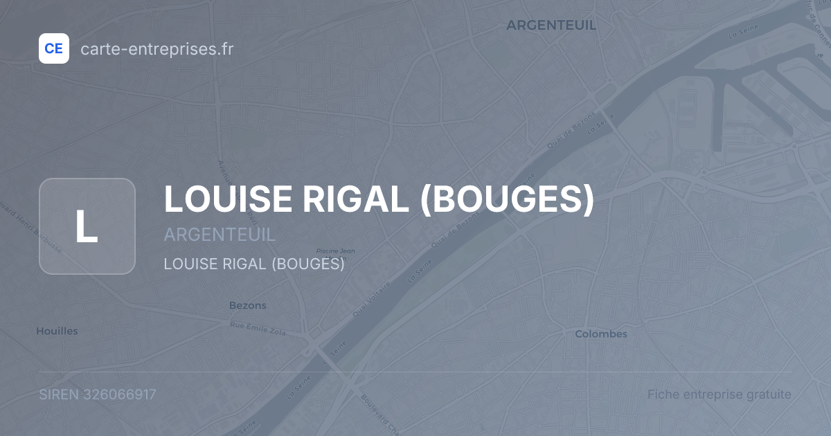 LOUISE RIGAL (BOUGES) — 326066917 — fiche entreprise
