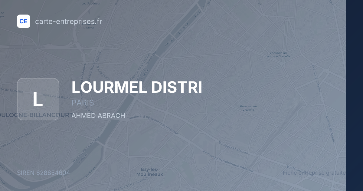LOURMEL DISTRI — 828854604 — fiche entreprise