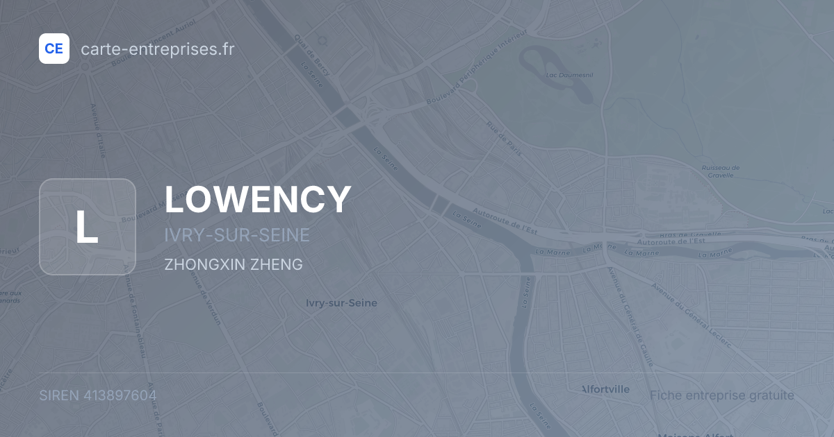LOWENCY — 413897604 — fiche entreprise