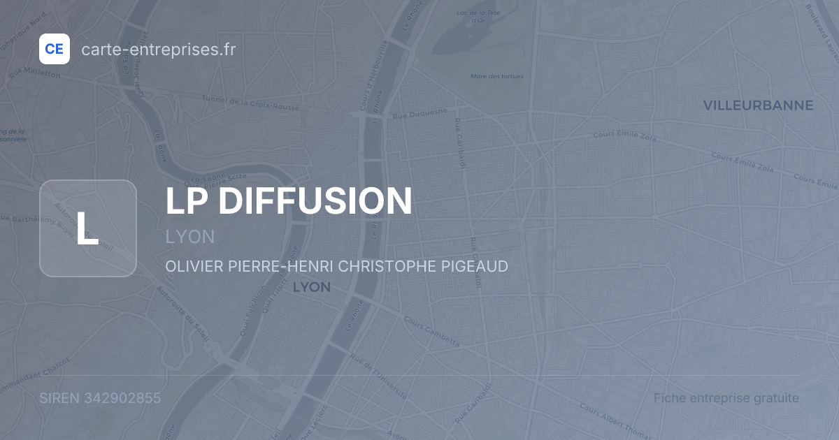 LP DIFFUSION — 342902855 — fiche entreprise