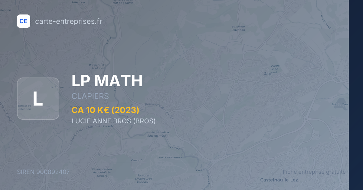 LP MATH — 900892407 — fiche entreprise