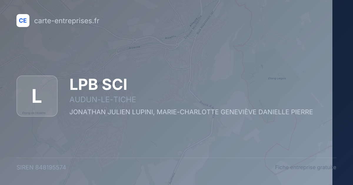 LPB SCI — 848195574 — fiche entreprise