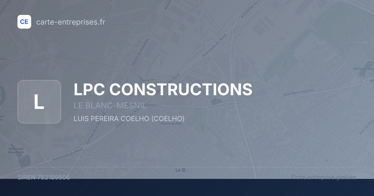 LPC CONSTRUCTIONS — 752189506 — fiche entreprise
