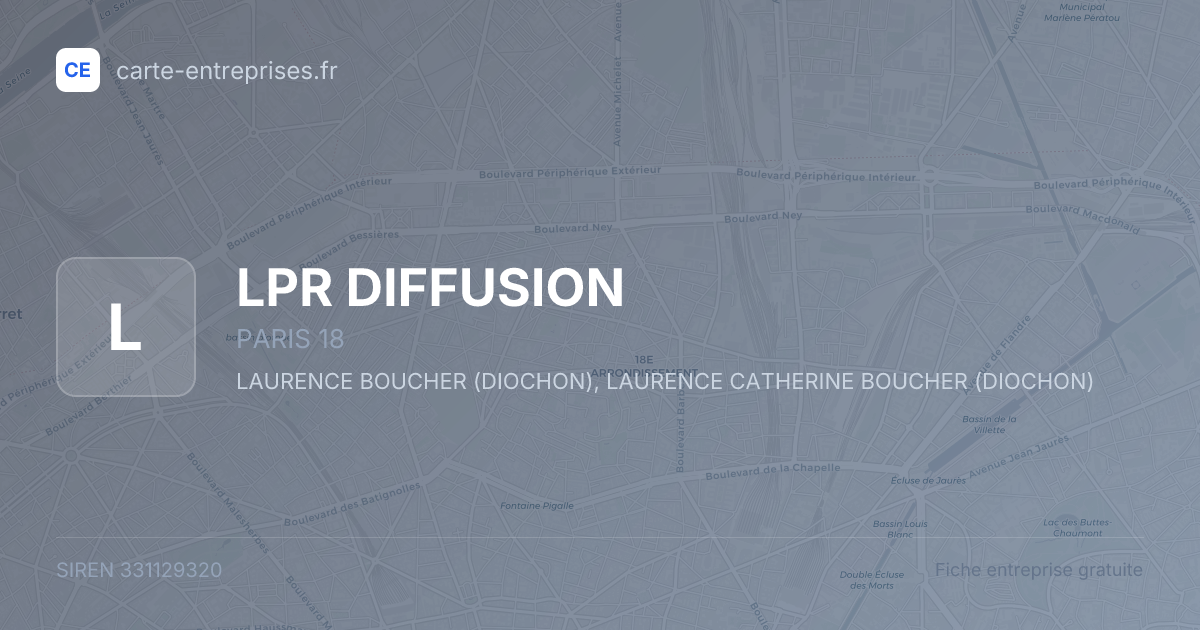LPR DIFFUSION — 331129320 — fiche entreprise