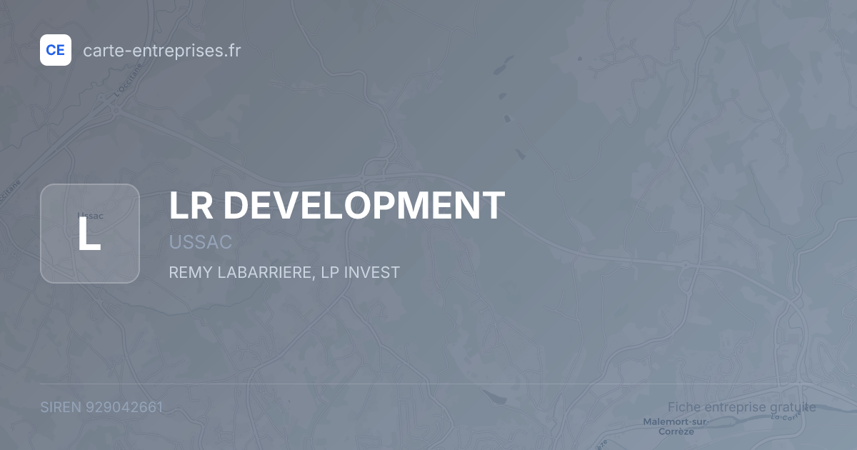 LR DEVELOPMENT — 929042661 — fiche entreprise