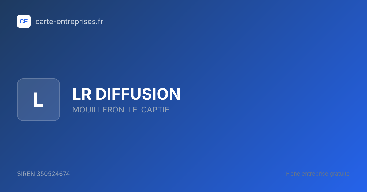 LR DIFFUSION — 350524674 — fiche entreprise