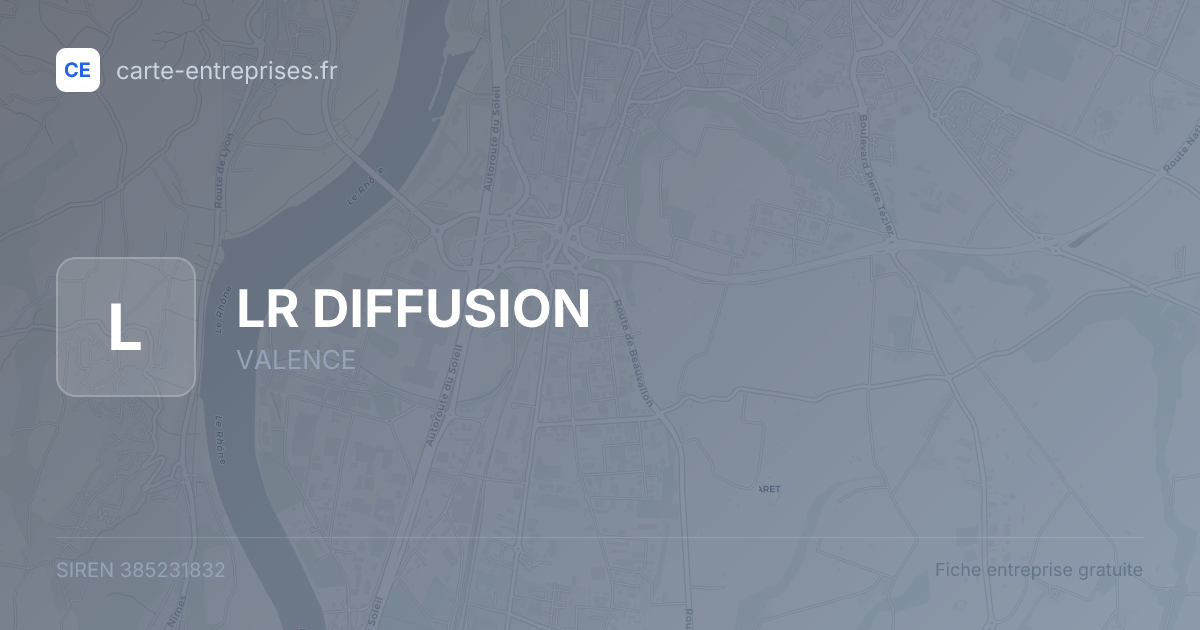 LR DIFFUSION — 385231832 — fiche entreprise