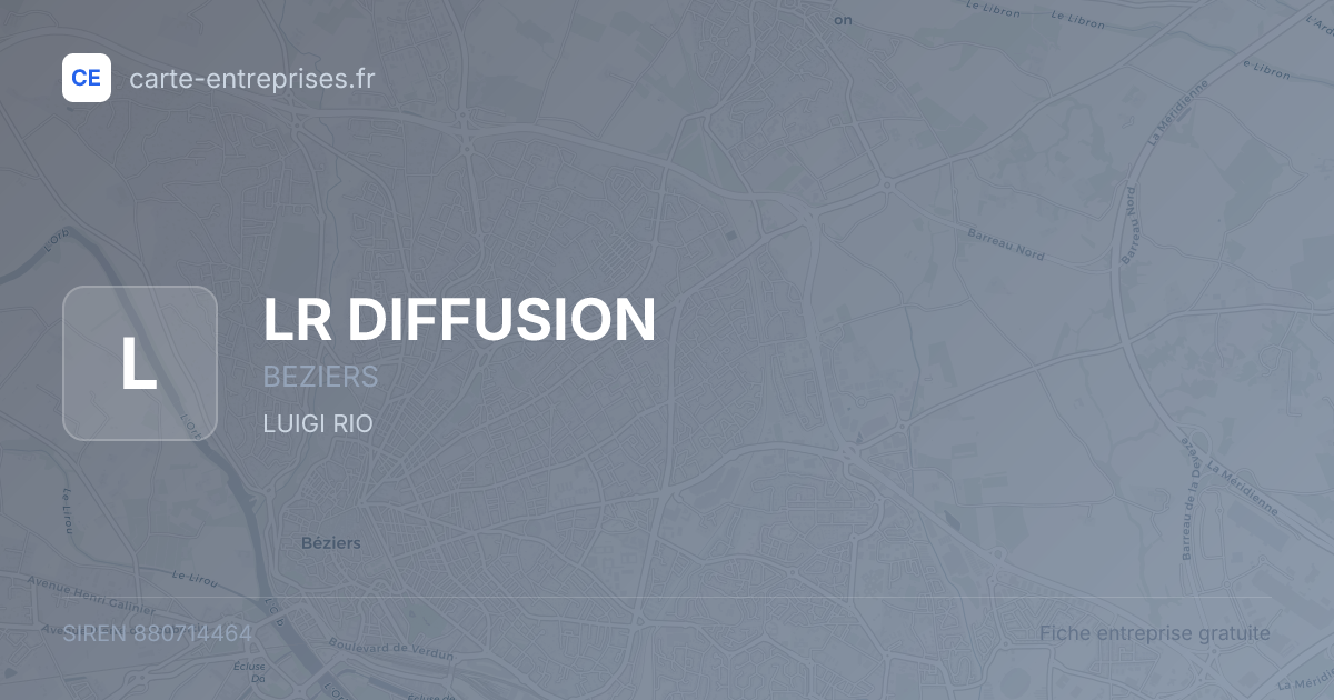 LR DIFFUSION — 880714464 — fiche entreprise