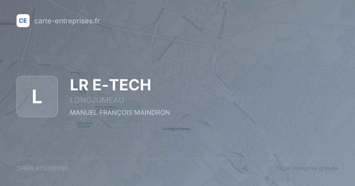 LR E-TECH — 978089266 — fiche entreprise