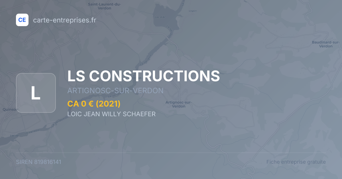 LS CONSTRUCTIONS — 819816141 — fiche entreprise