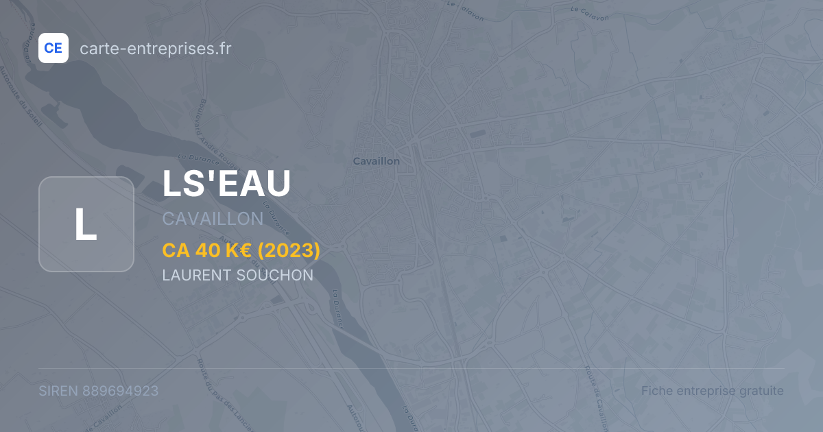 LS'EAU — 889694923 — fiche entreprise