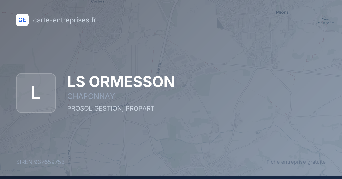 LS ORMESSON — 937659753 — fiche entreprise