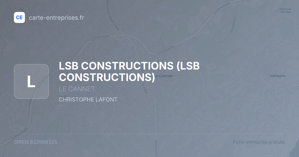 LSB CONSTRUCTIONS — 832968325 — fiche entreprise