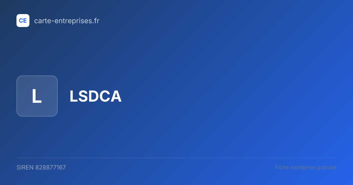 LSDCA — 828877167 — fiche entreprise