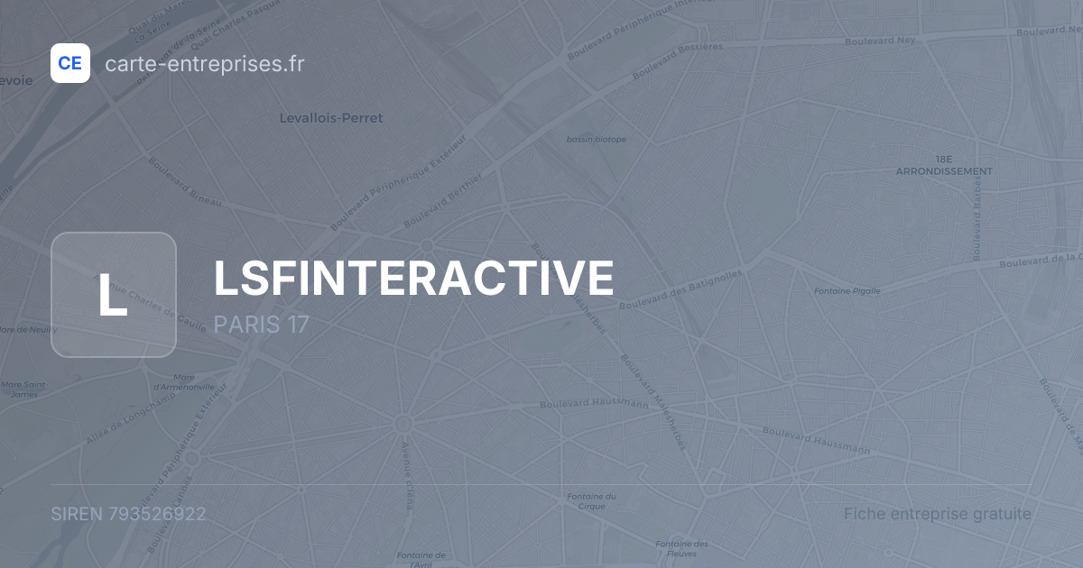 LSFINTERACTIVE — 793526922 — fiche entreprise