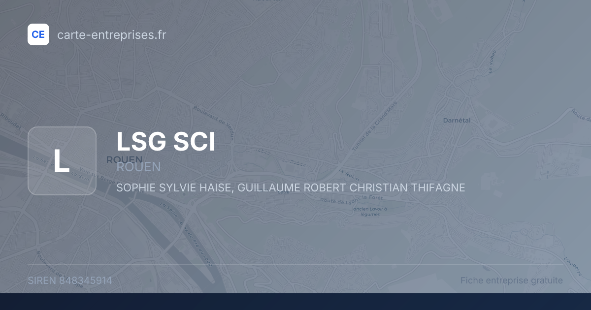 LSG SCI — 848345914 — fiche entreprise