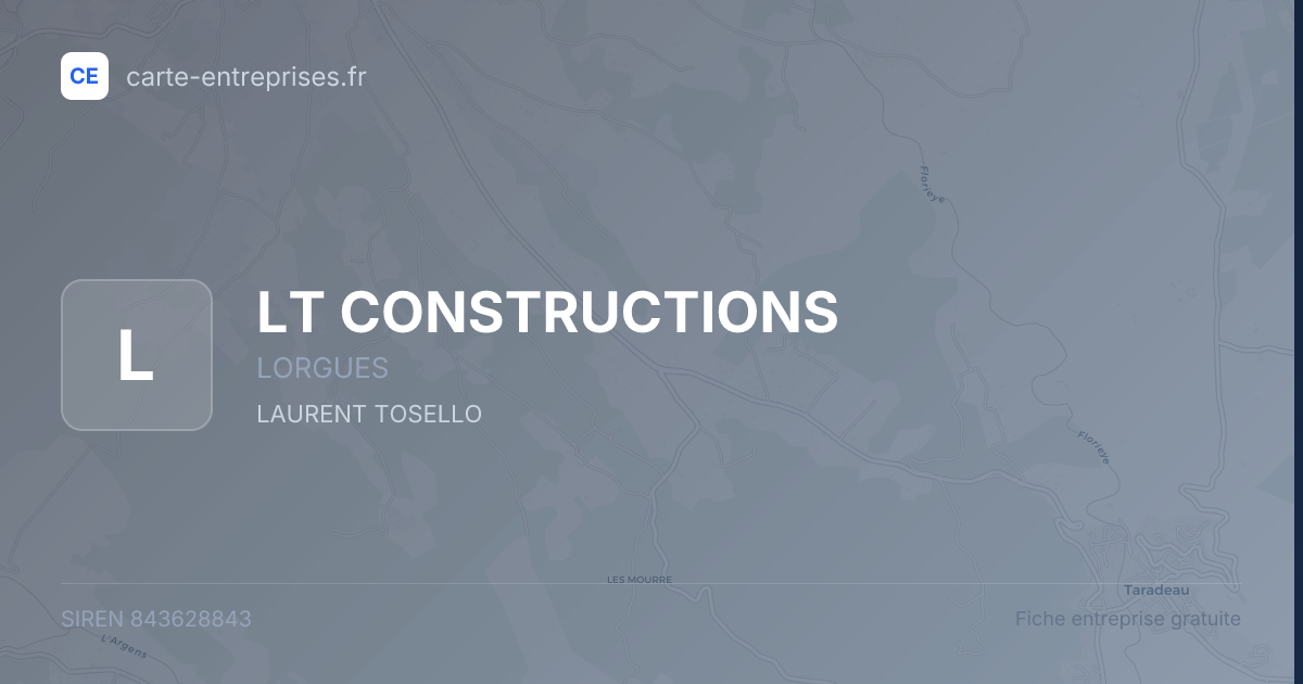 LT CONSTRUCTIONS — 843628843 — fiche entreprise