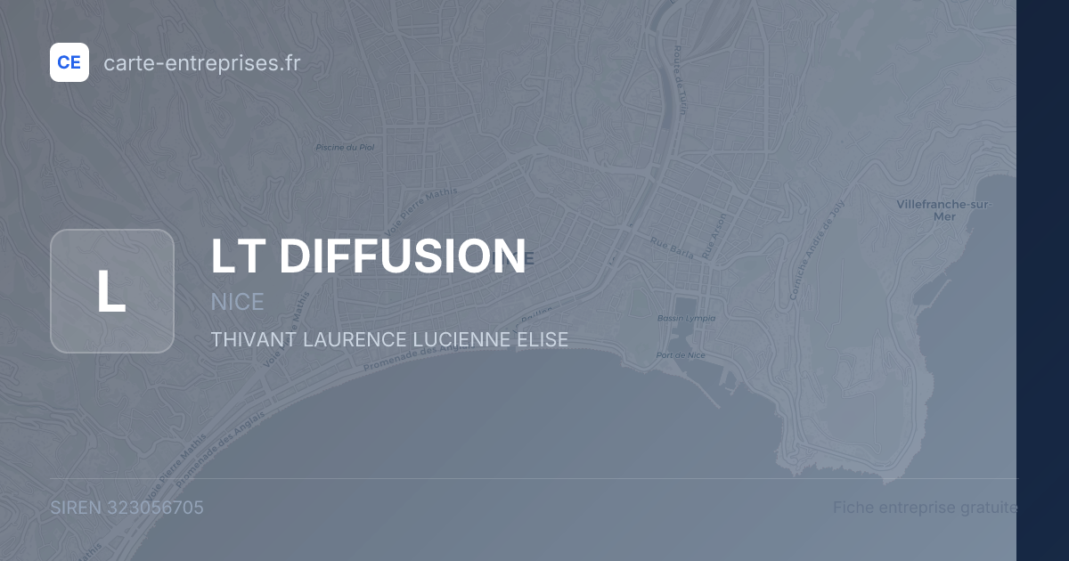 LT DIFFUSION — 323056705 — fiche entreprise