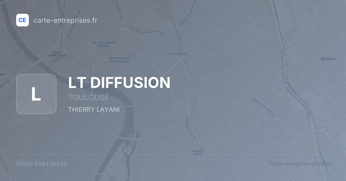 LT DIFFUSION — 928436443 — fiche entreprise