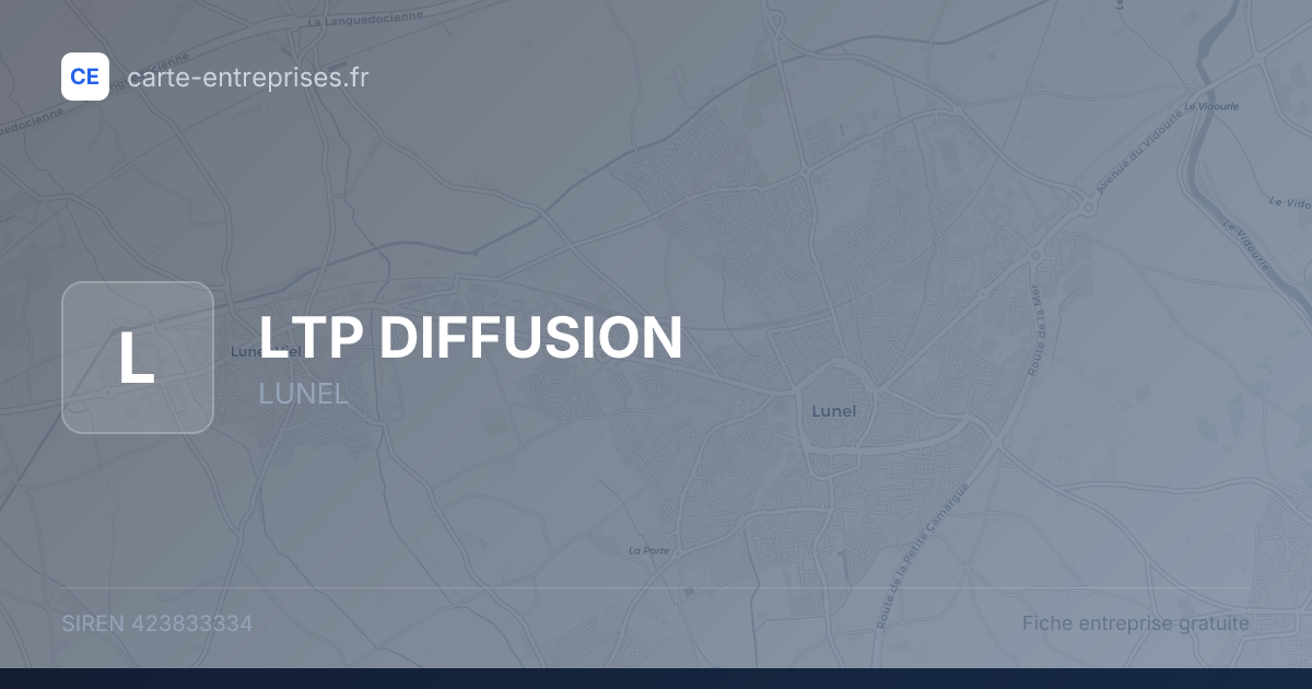 LTP DIFFUSION — 423833334 — fiche entreprise