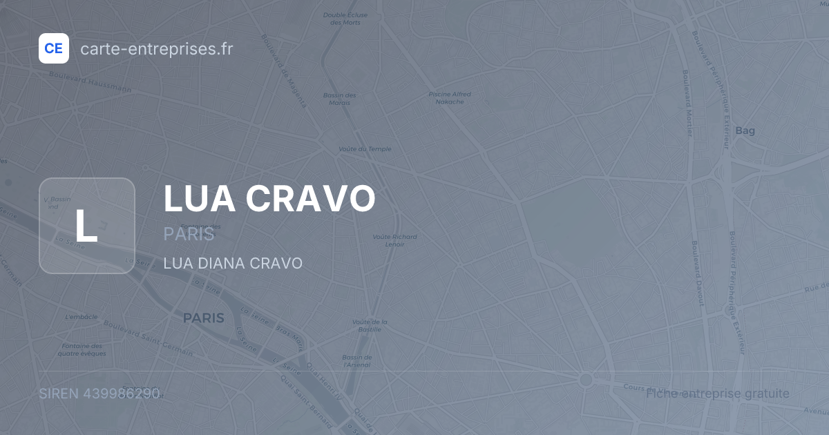 LUA CRAVO — 439986290 — fiche entreprise