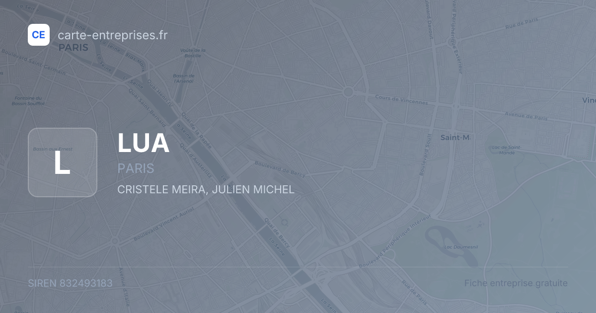 LUA — 832493183 — fiche entreprise